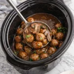 Slow Cooker Salisbury Steak Meatballs