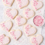 Soft Pink Valentine Sugar Cookies