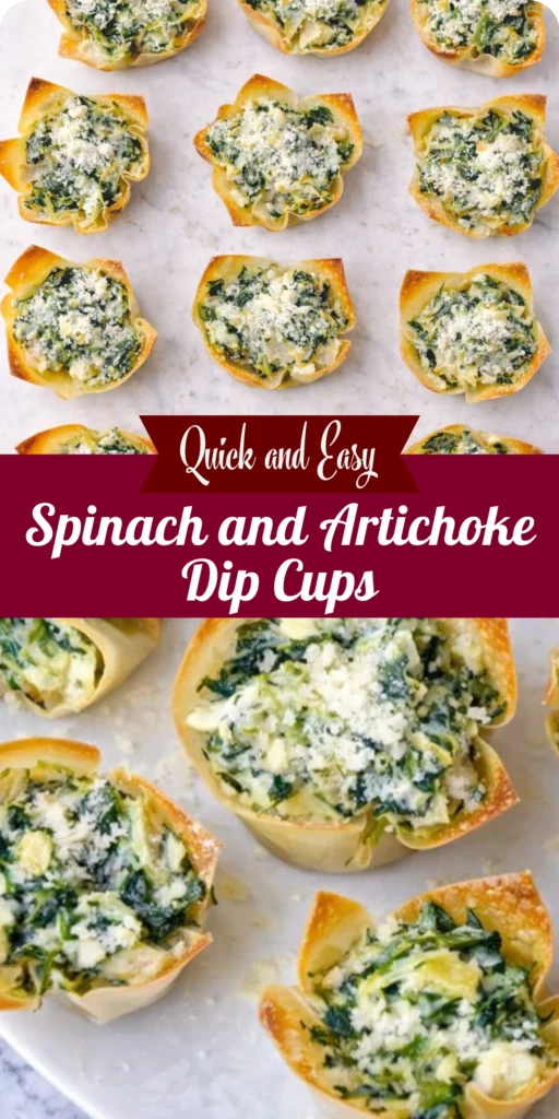 Spinach and Artichoke Dip Cups