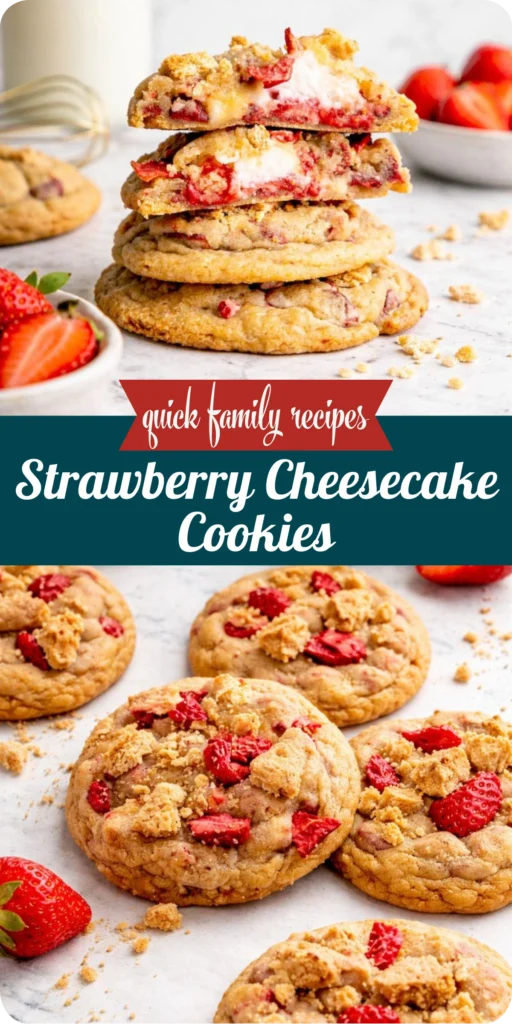 Strawberry Cheesecake Cookies