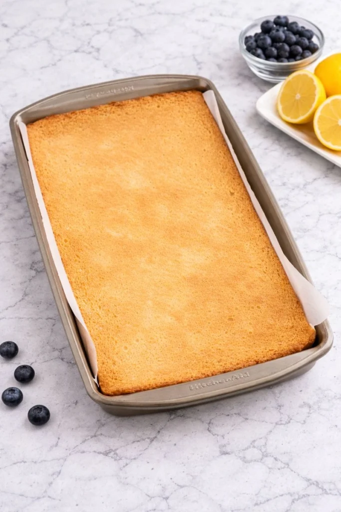 Lemon Blueberry Easter Cake Roll