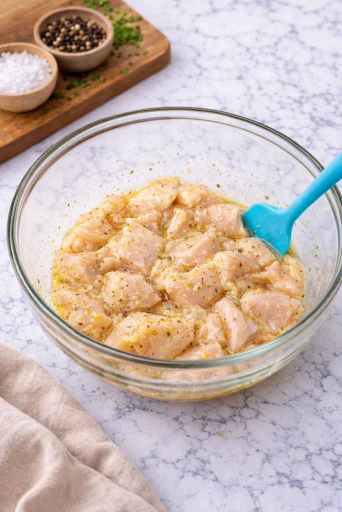 Garlic Parmesan Chicken Skewers