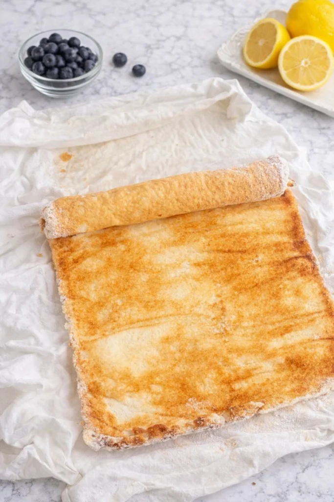 Lemon Blueberry Easter Cake Roll