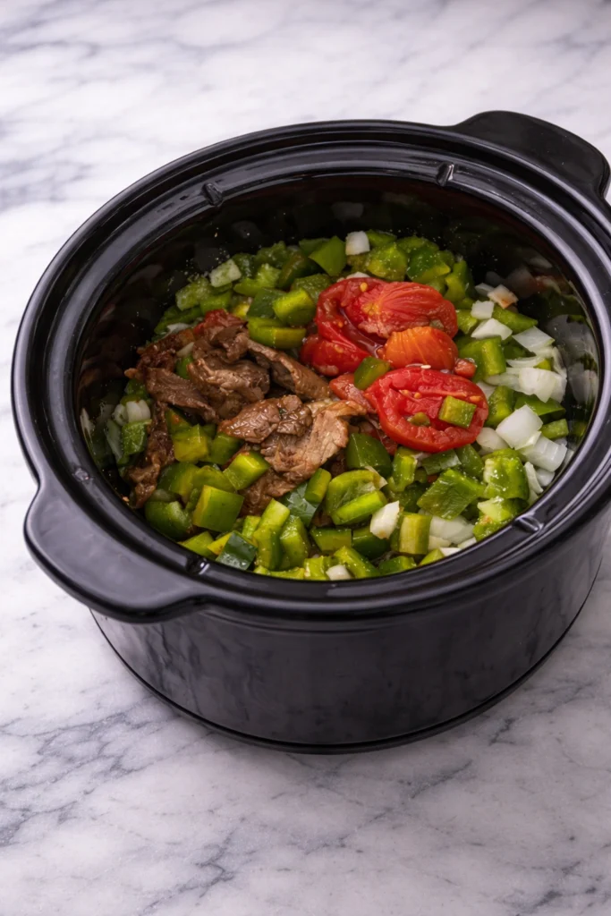 Crock Pot Pepper Steak