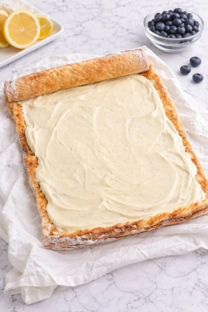 Lemon Blueberry Easter Cake Roll