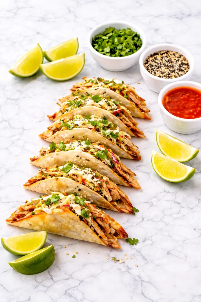 Crispy Chicken Wonton Tacos