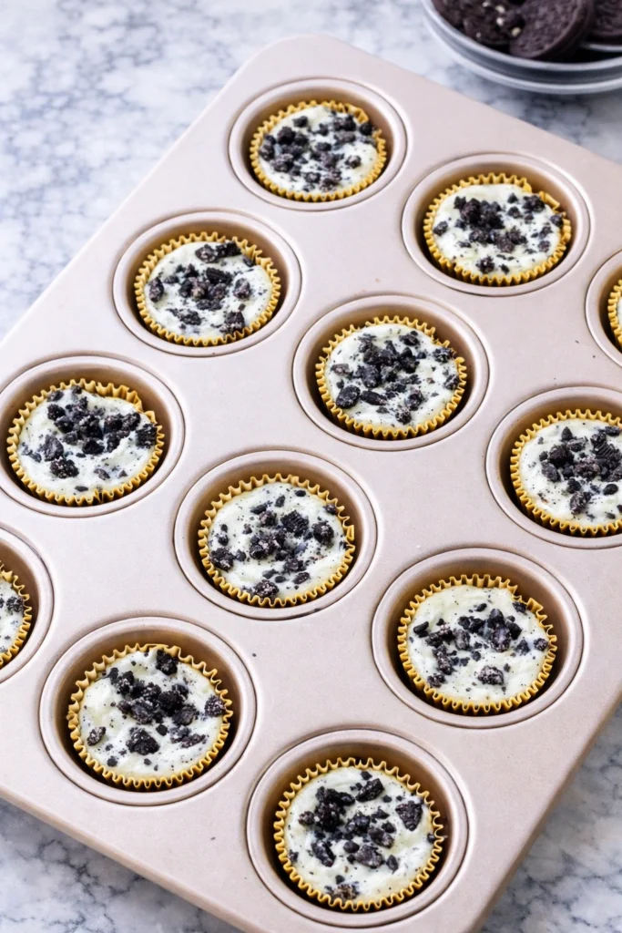 Mini Oreo Cheesecakes