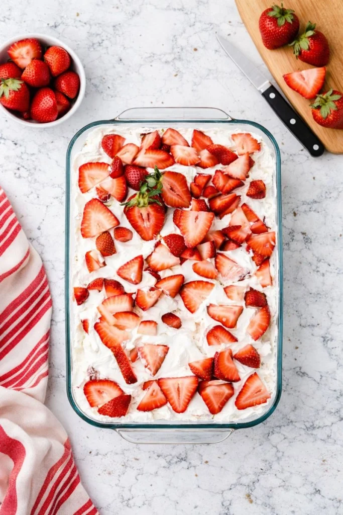 Strawberry Lemon Easter Poke Cake