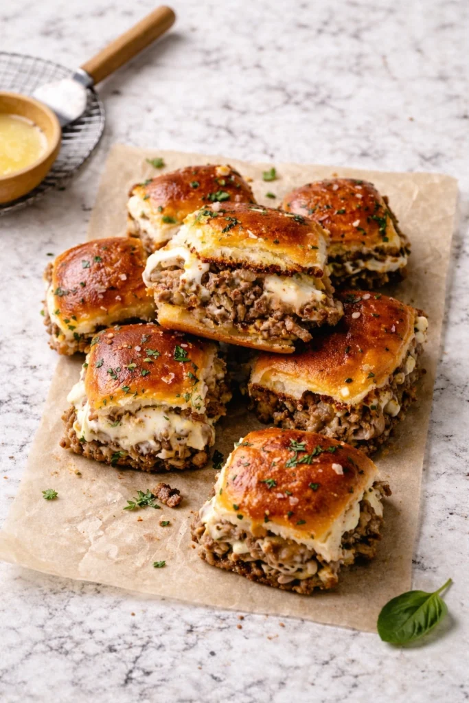 Loaded Philly Cheesesteak Sliders