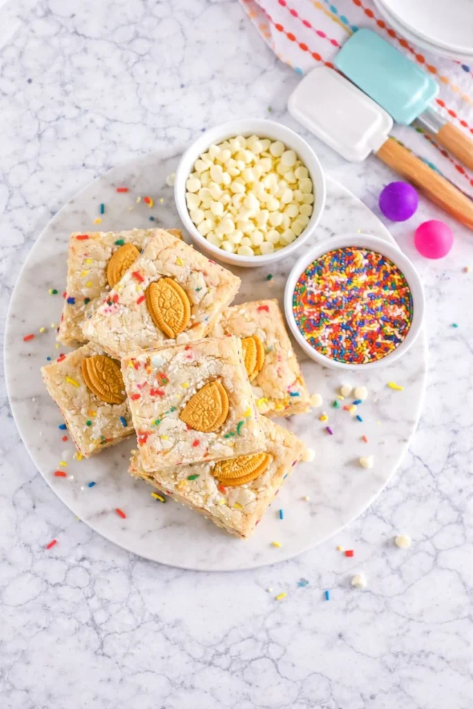 Easter Funfetti Cake Bars