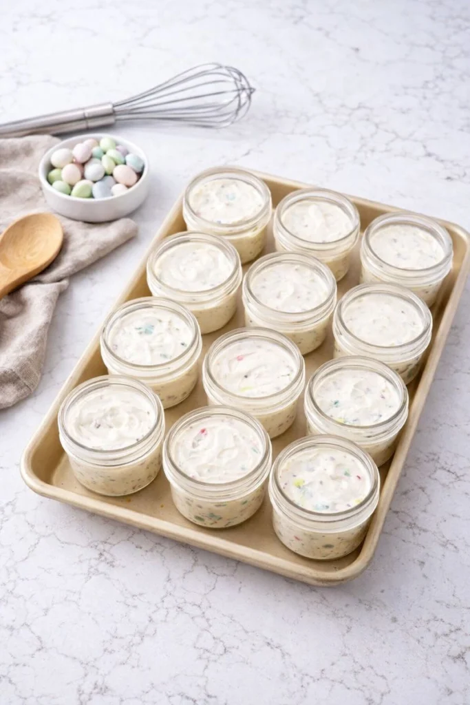 No-Bake Easter Mini Cheesecake Jars