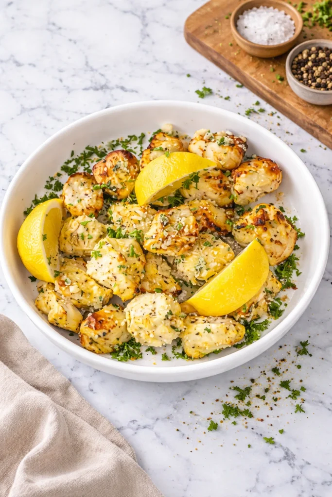 Garlic Parmesan Chicken Skewers