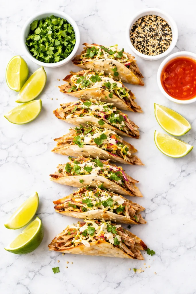 Crispy Chicken Wonton Tacos