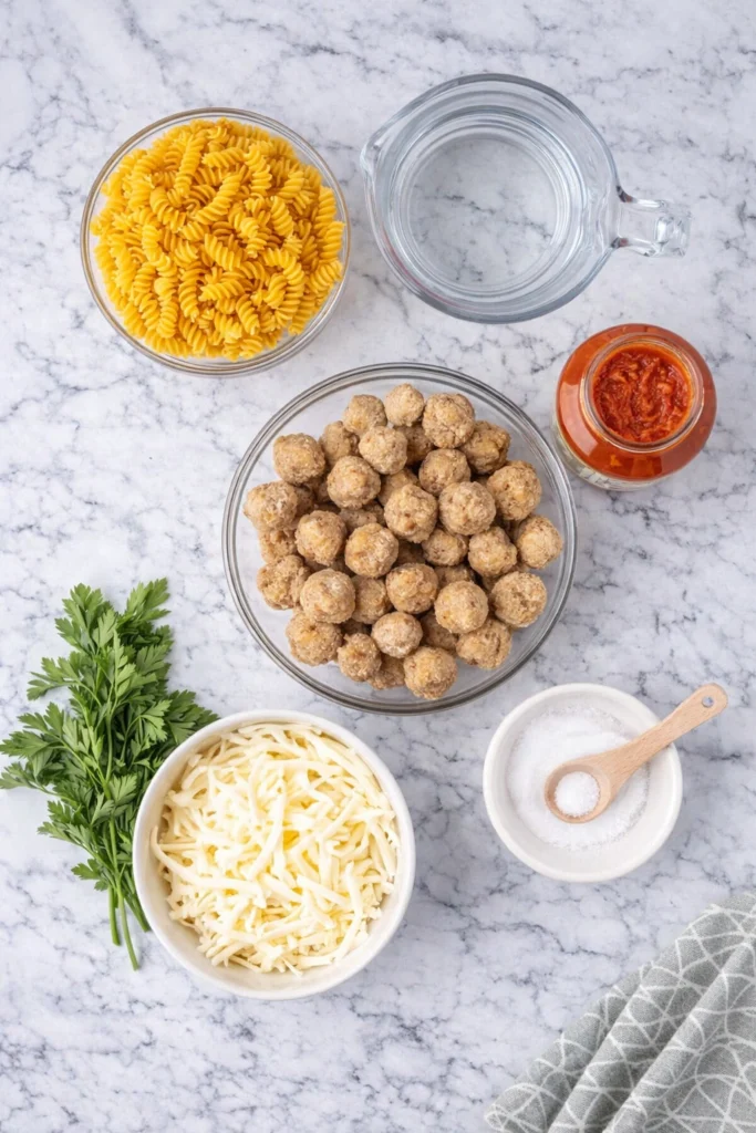 Dump and Bake Meatball Casserole
