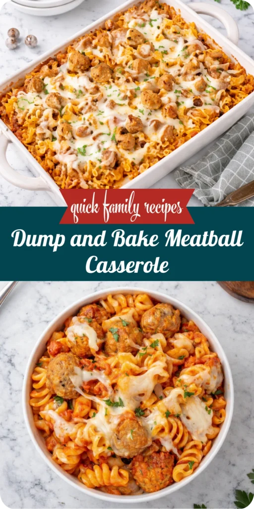 Dump and Bake Meatball Casserole