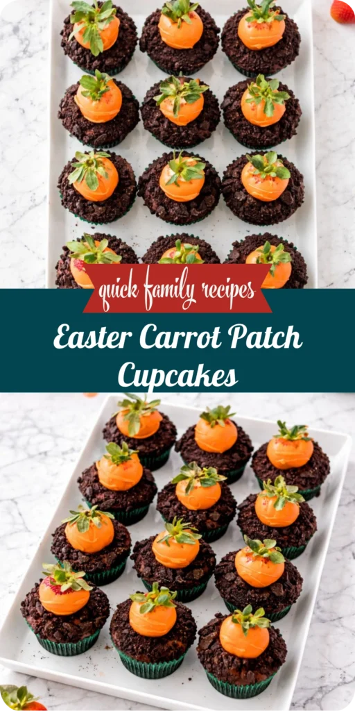 Easter Carrot Patch Cupcakes