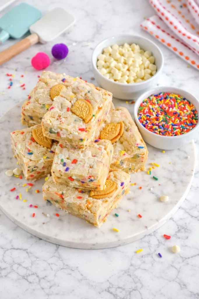 Easter Funfetti Cake Bars