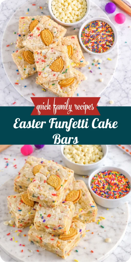 Easter Funfetti Cake Bars