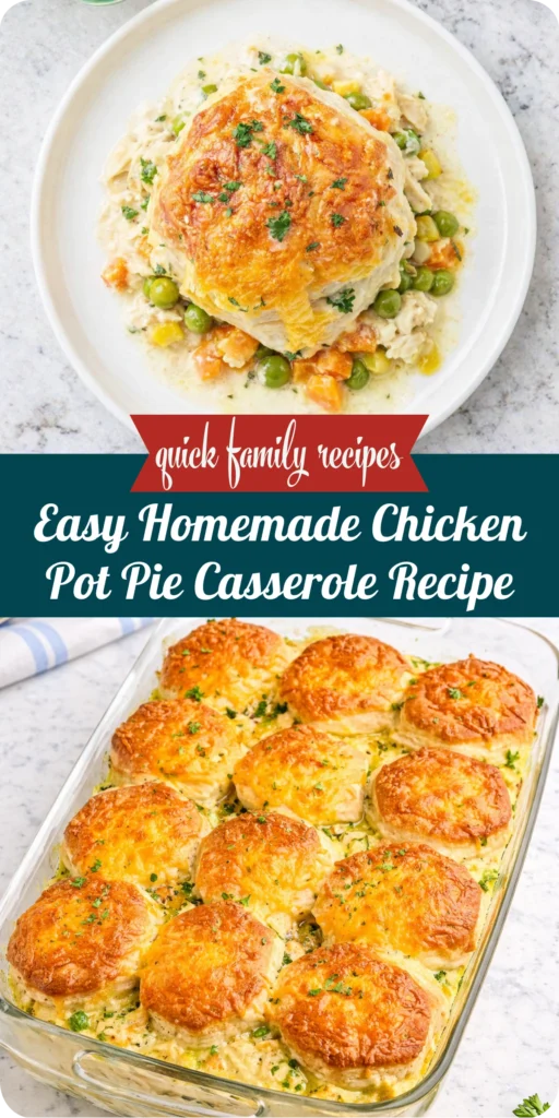 Easy Homemade Chicken Pot Pie Casserole Recipe