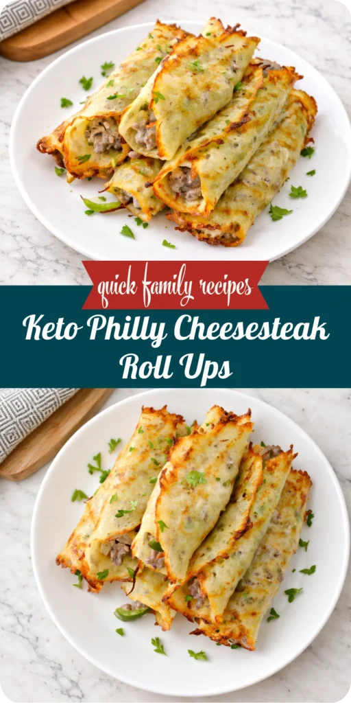 Keto Philly Cheesesteak Roll Ups
