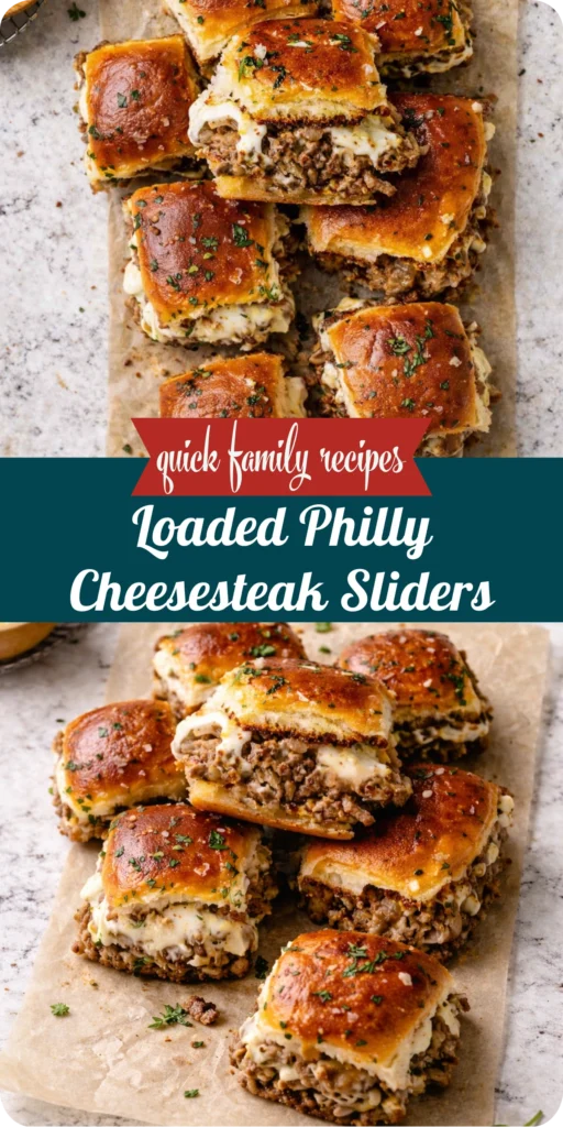 Loaded Philly Cheesesteak Sliders