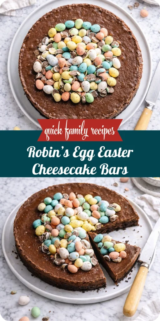 Robin's Egg Easter Cheesecake Bars