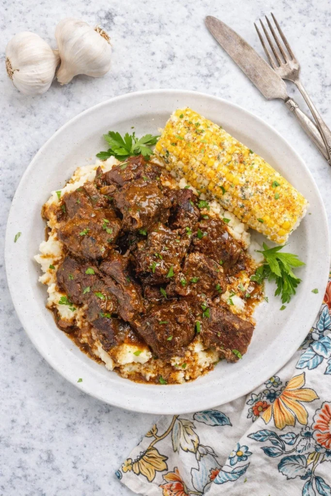 Slow Cooker Garlic Butter Steak Bites