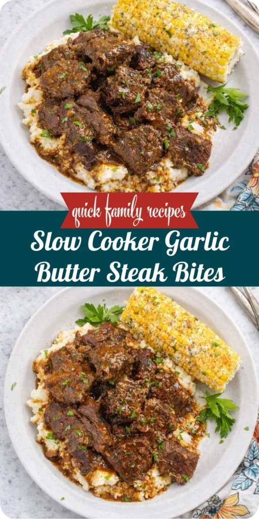 Slow Cooker Garlic Butter Steak Bites