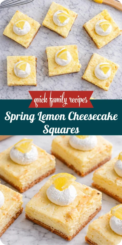 Spring Lemon Cheesecake Squares