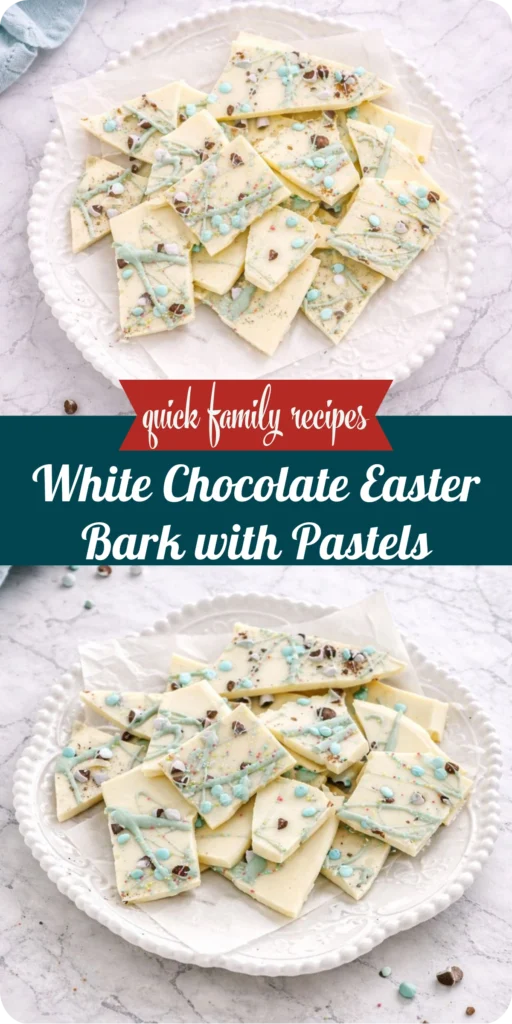 White Chocolate Easter Bark with Pastels