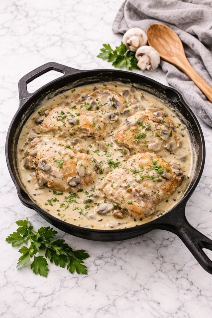 Creamy Garlic Mushroom Chicken