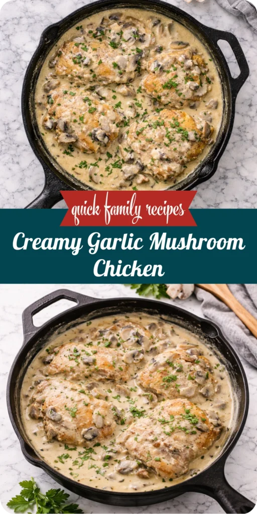 Creamy Garlic Mushroom Chicken