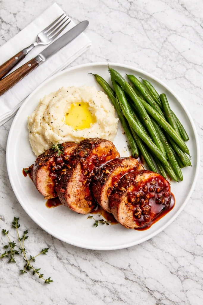 Garlic Butter Baked Pork Tenderloin