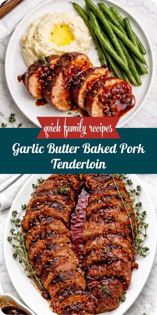 Garlic Butter Baked Pork Tenderloin