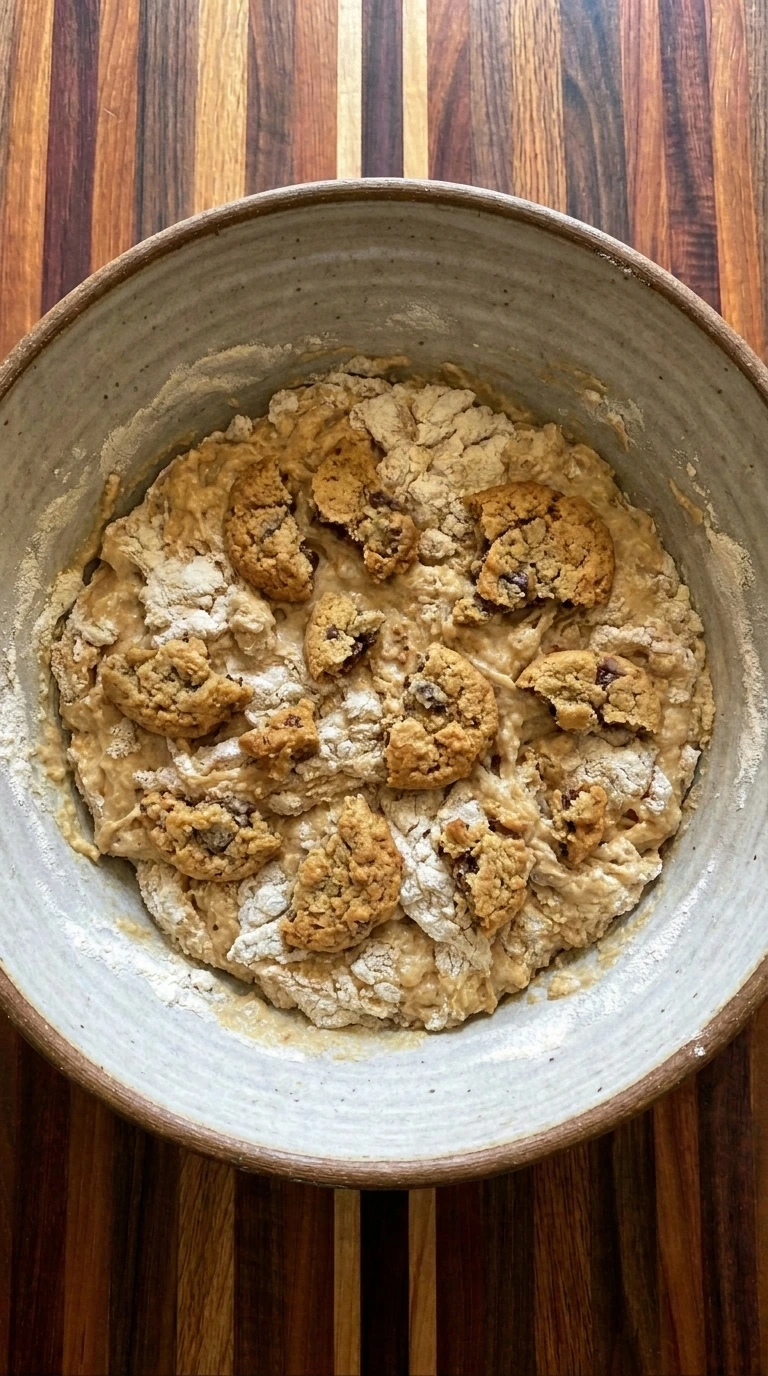 Adding cookies and cream filling
