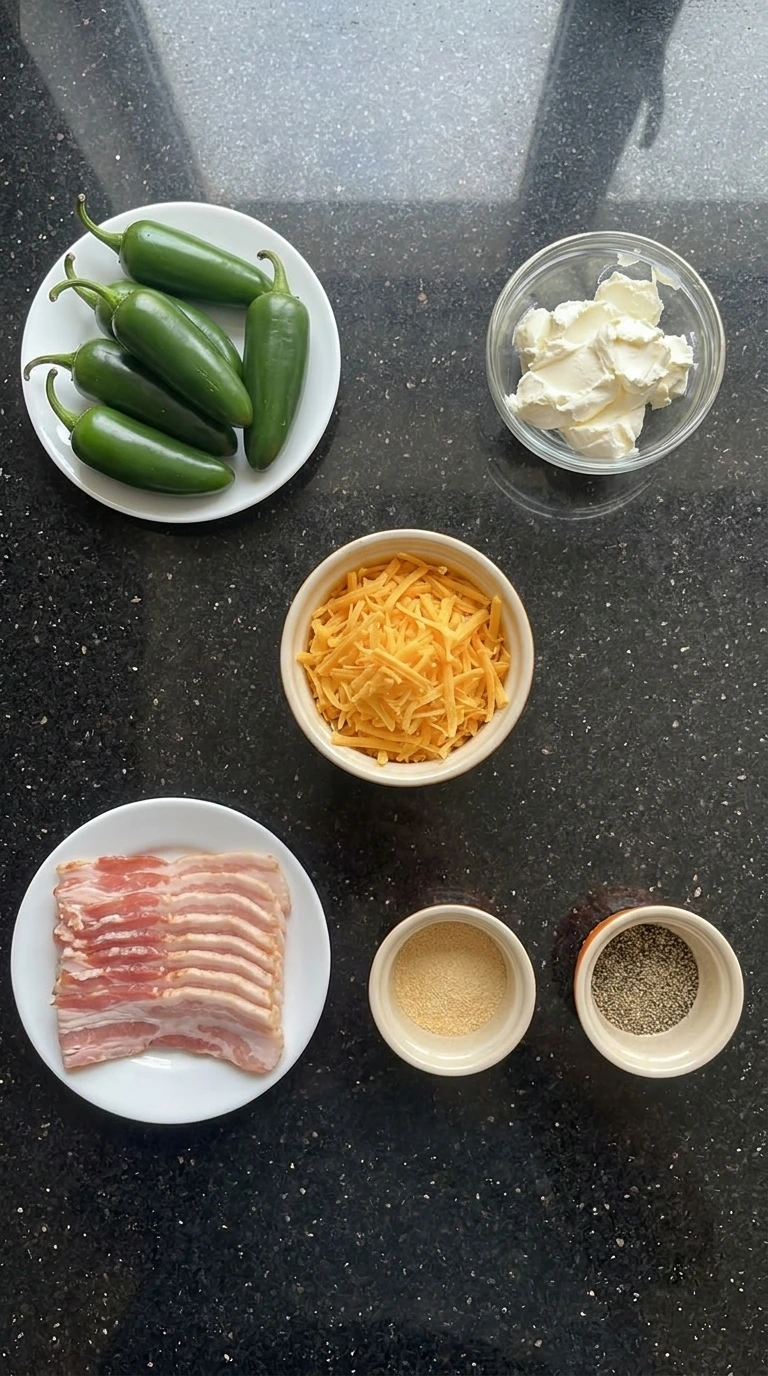 ingredients for bacon jalapeno popper bites