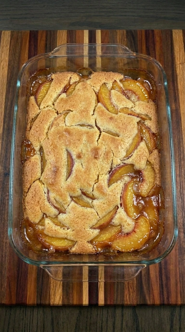 baked peach cobbler