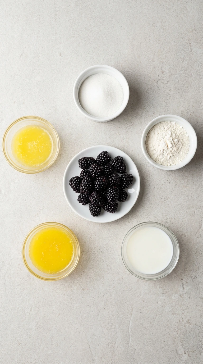 ingredients for blackberry cobbler