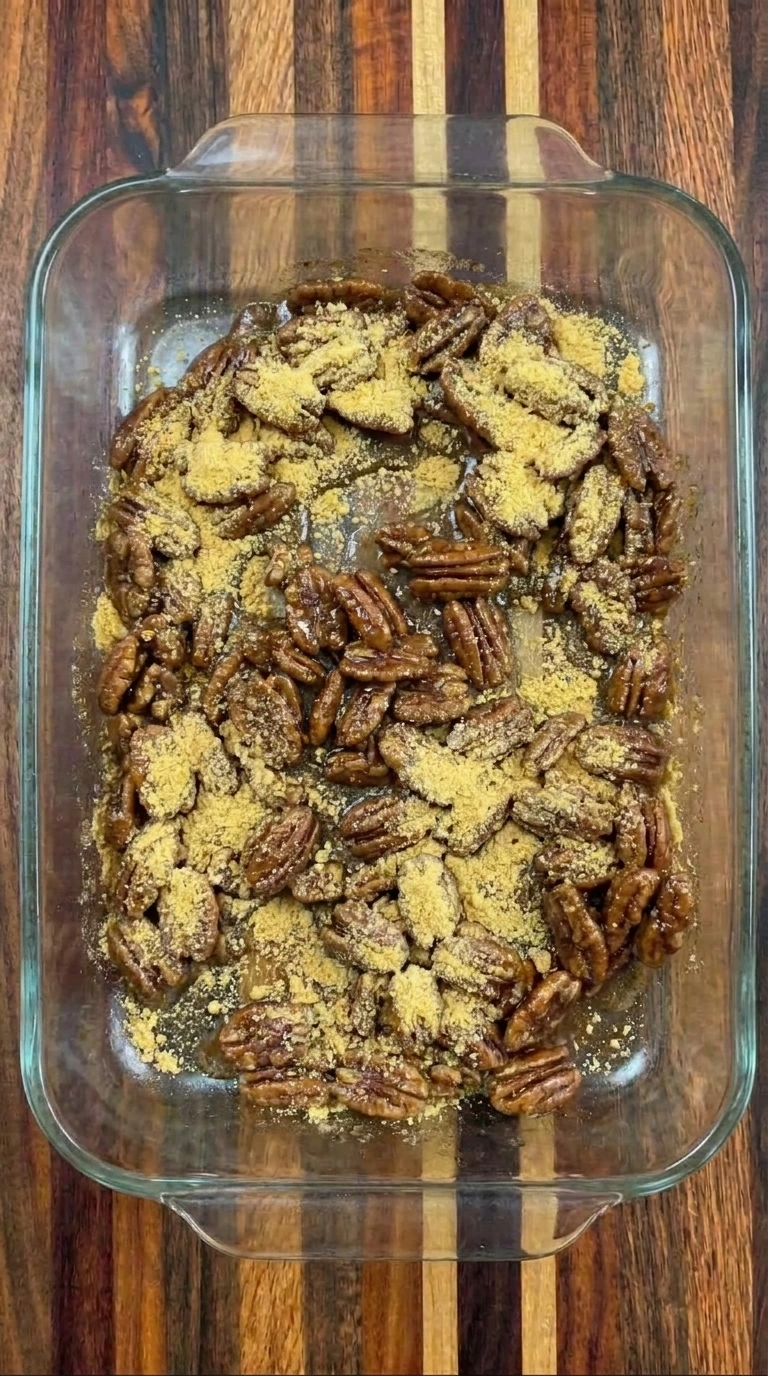 Cake mix over pecans