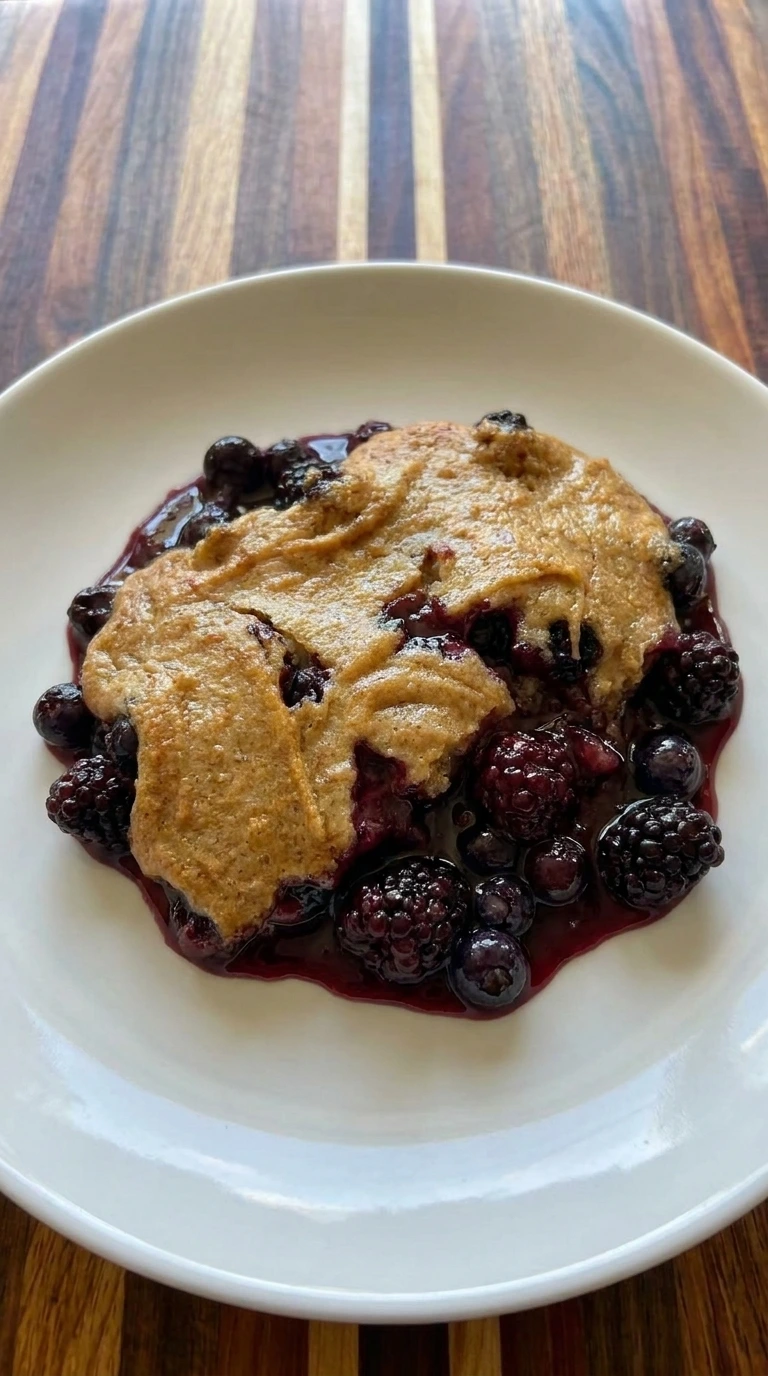 served blackberry cobbler