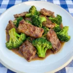 Crock Pot Beef and Broccoli served with tender beef and broccoli