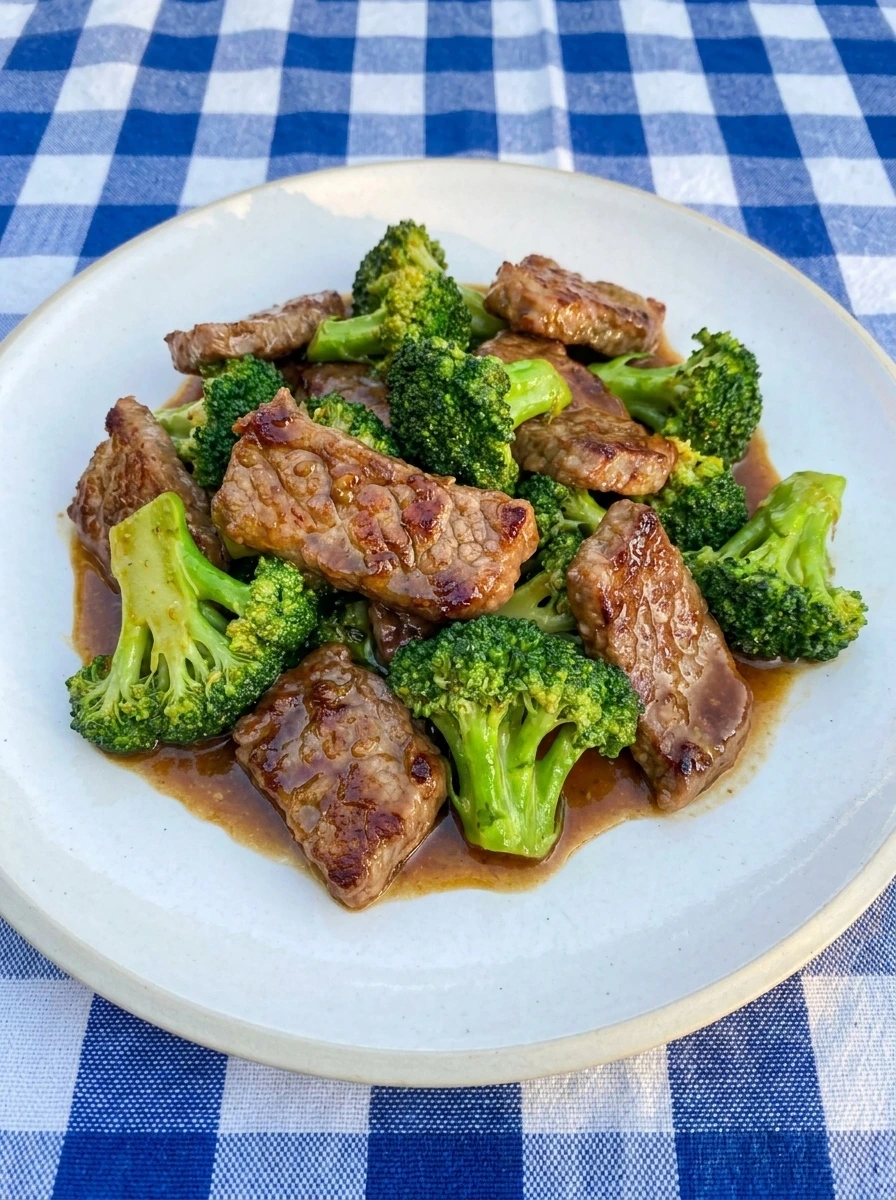 Crock Pot Beef and Broccoli served with tender beef and broccoli
