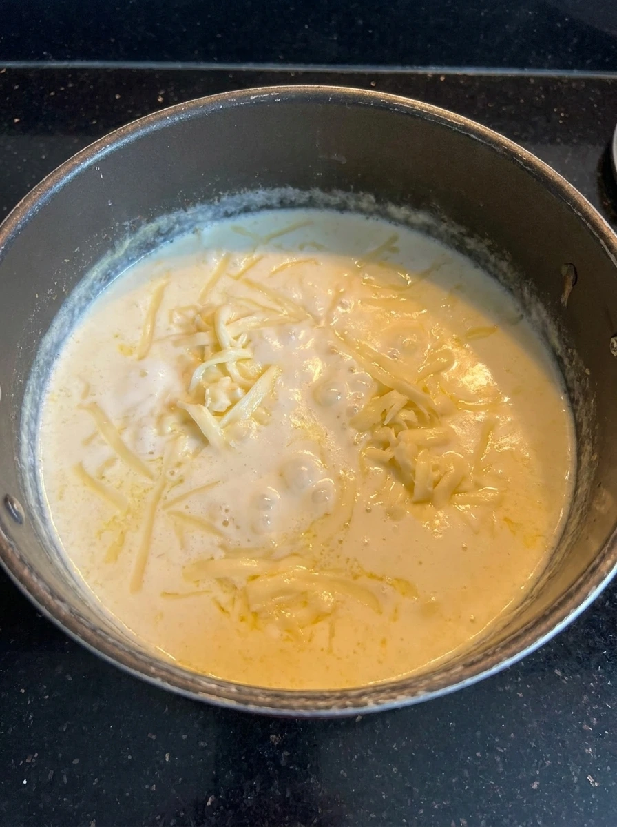 cheese melting in soup