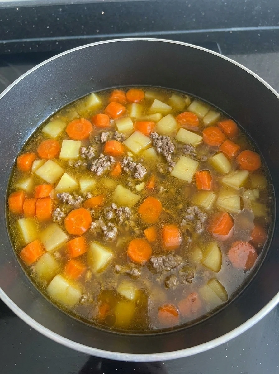 soup cooking in broth