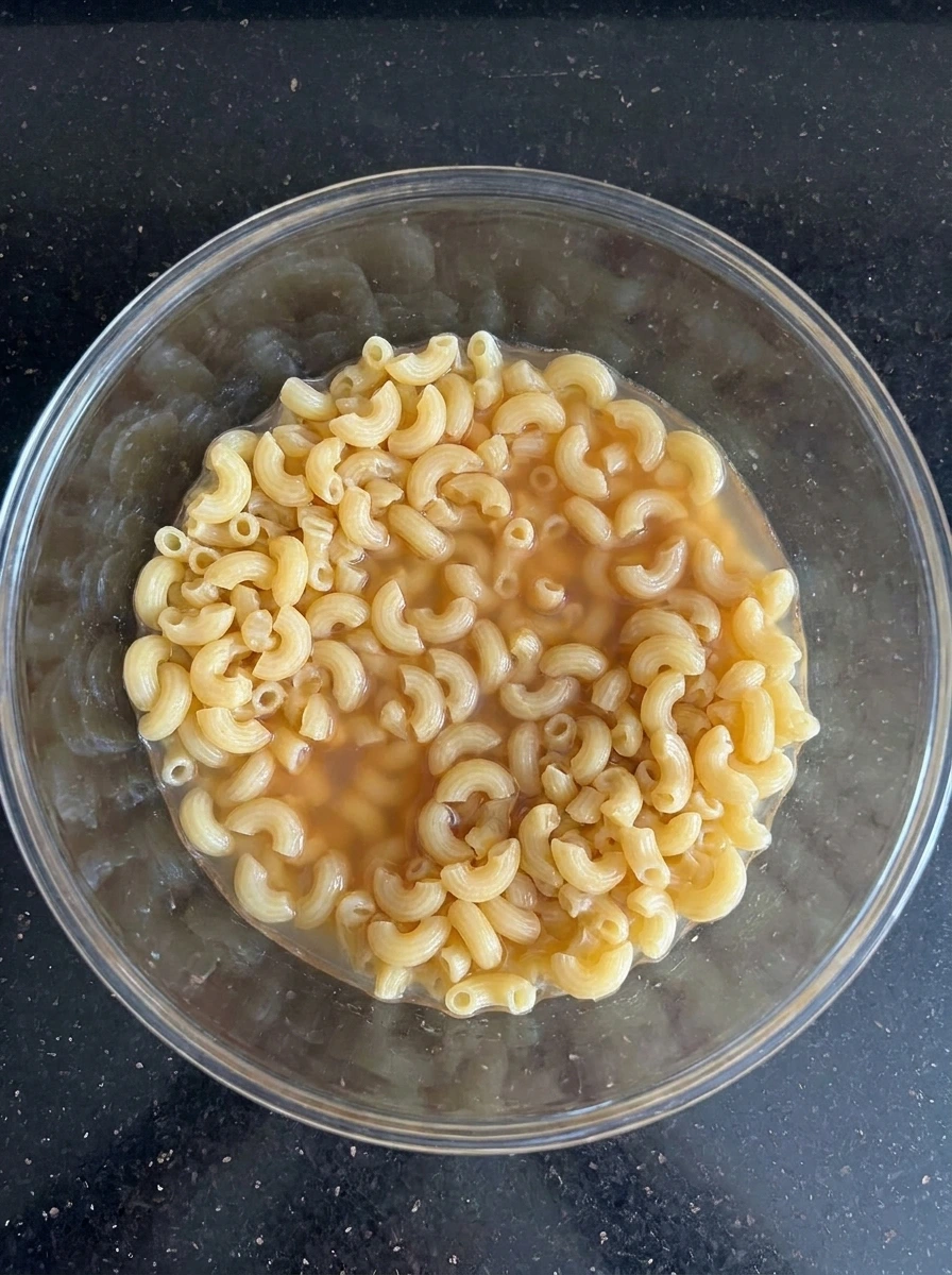 macaroni mixed with milk