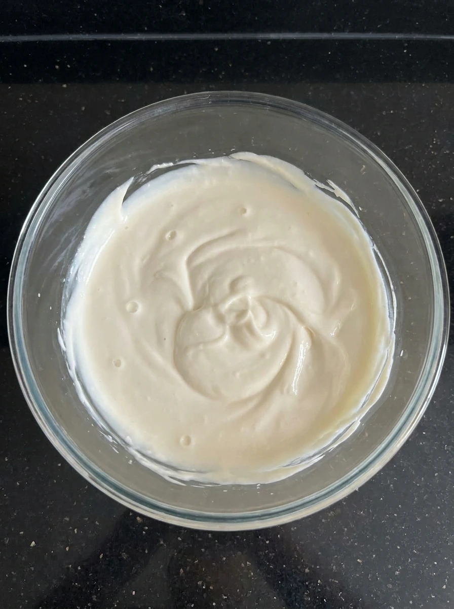 Cheesecake filling mixed