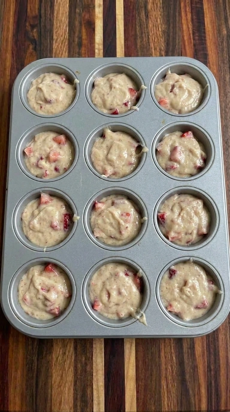 batter in muffin tin
