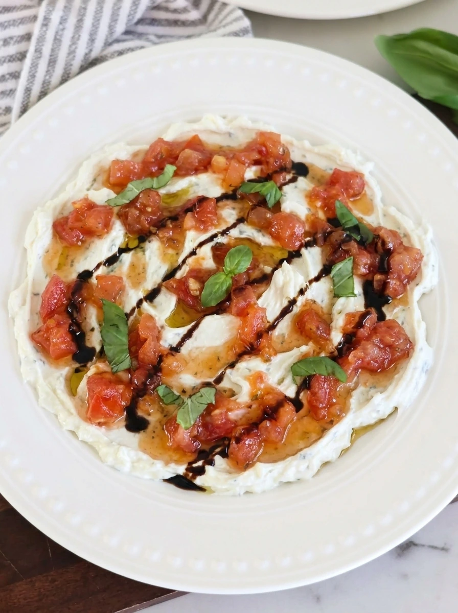 Finished bruschetta dip