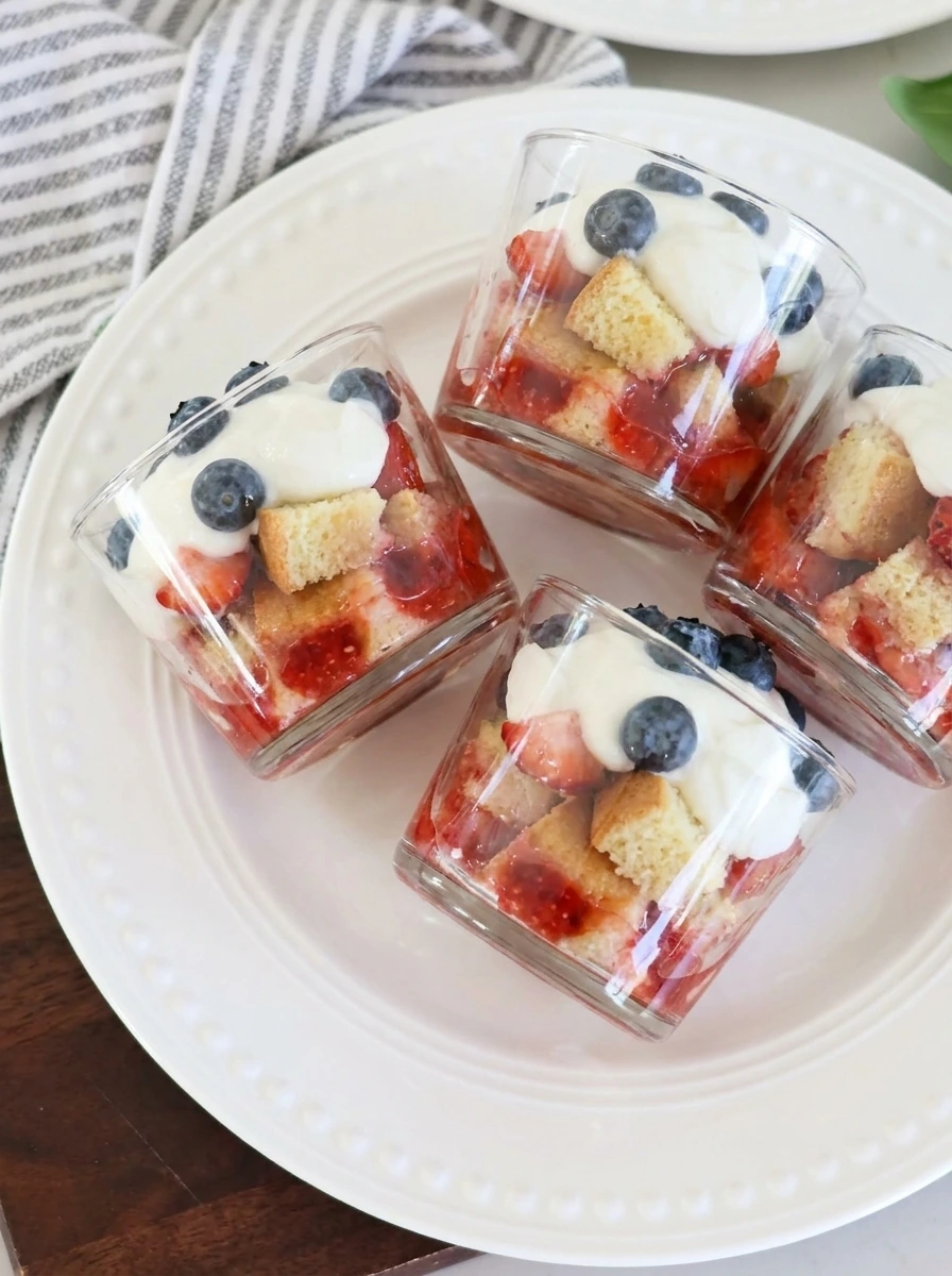 Finished shortcake cups