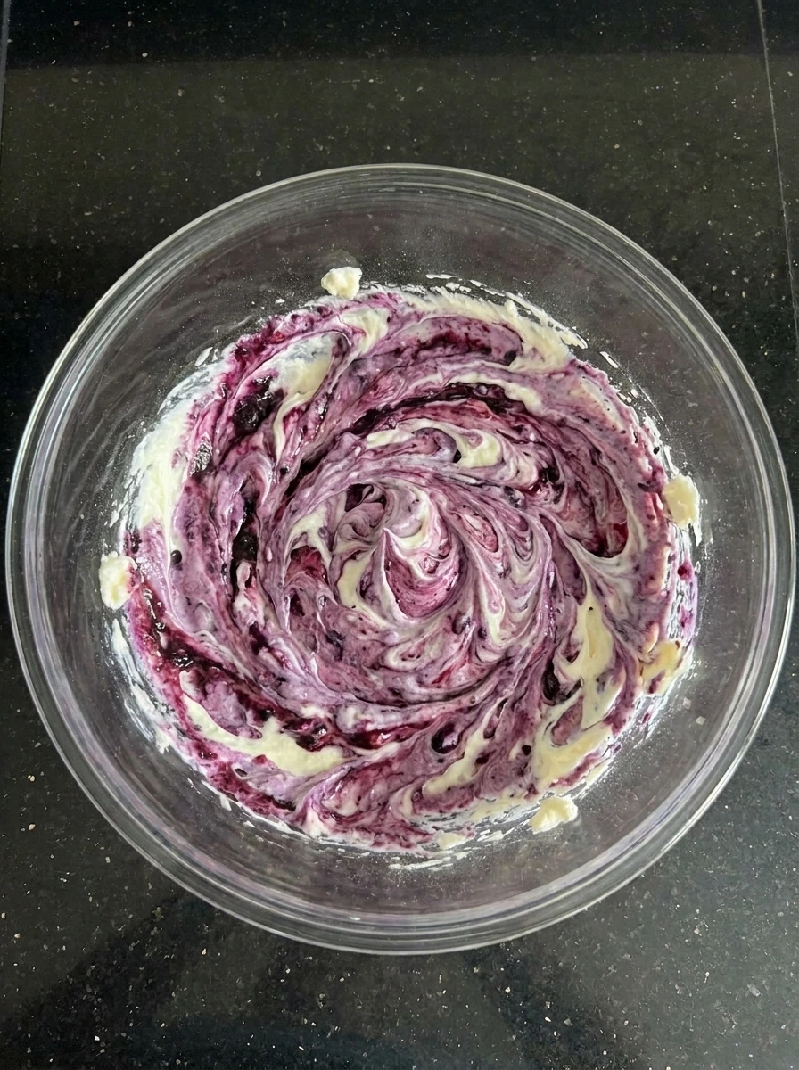 blueberry swirled cheesecake dip